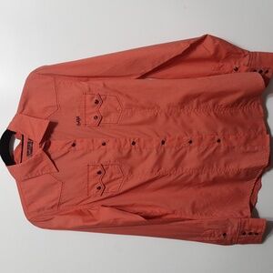 Cruel Girl Polka Dots Western Rodeo Orange‎ Shirt